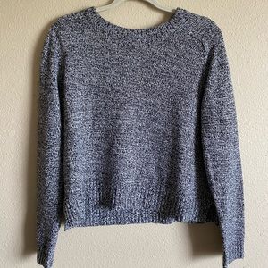 black and white knitted sweater